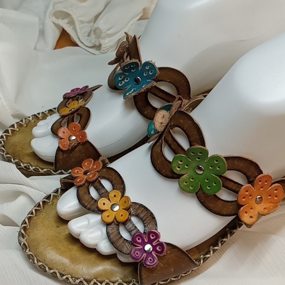 L'artiste by spring step heeled floral sandal size 37 - Picture 4 of 7